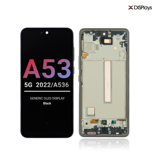 Samsung A53 5G (2022/A536) Generic OLED Display with Frame - Black