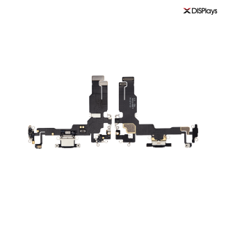 iPhone 15 Charging Port with Flex Cable Replacement Part - Black