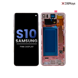 Samsung S10 Refurbished Display Frame  -Pink
