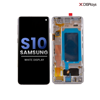 Samsung S10 Refurbished Display Frame  -White