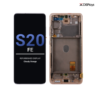 Samsung S20FE Refurbished Display Frame  -Cloudy Orange